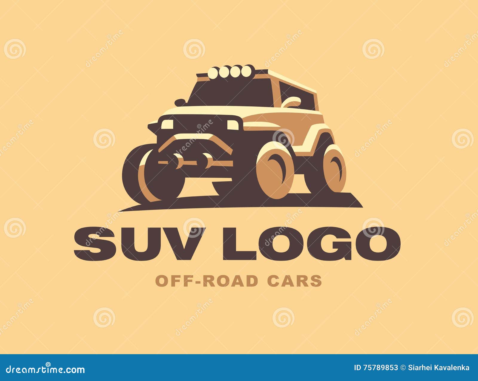 SUV Logo Car Emblem, Color Version Stock Vector Illustration of