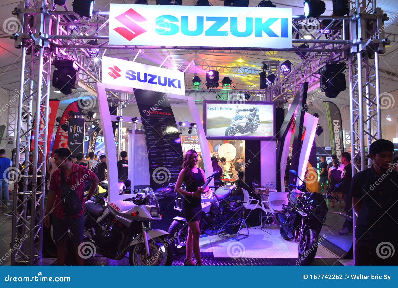 Suzuki Motorcycle Booth At Philippine Moto Heritage Weekend Editorial Image