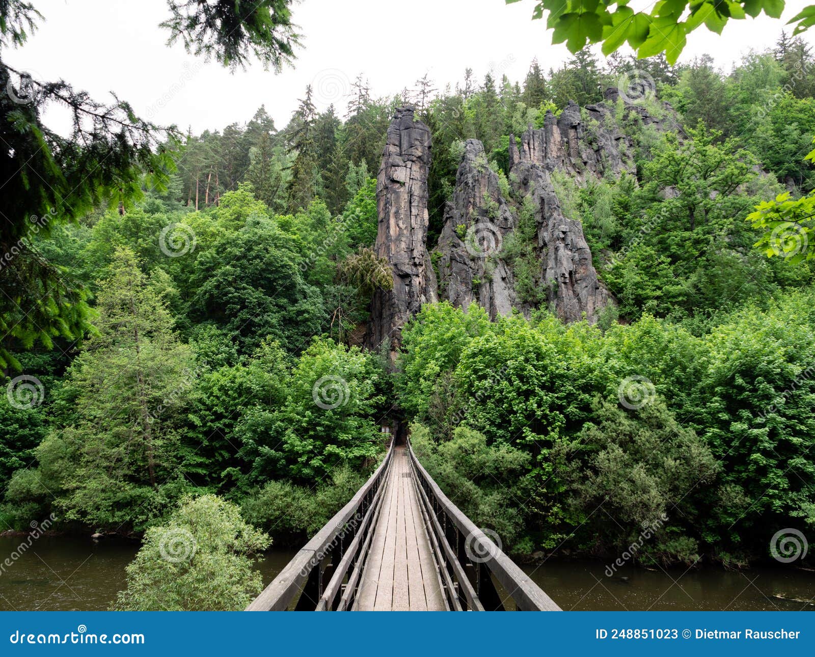 Svatosske Skaly or Hans Heiling Felsen Near Karlovy Vary Stock Image