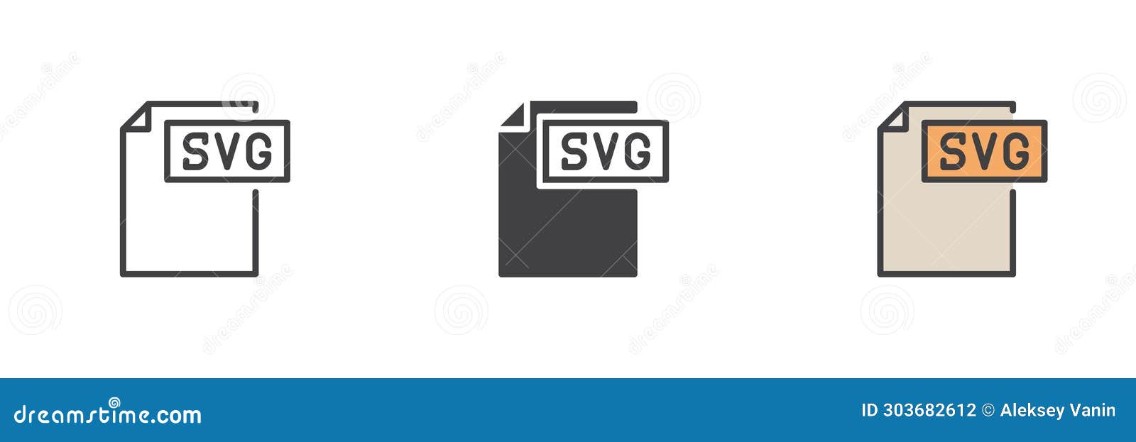 svg file different style icon set