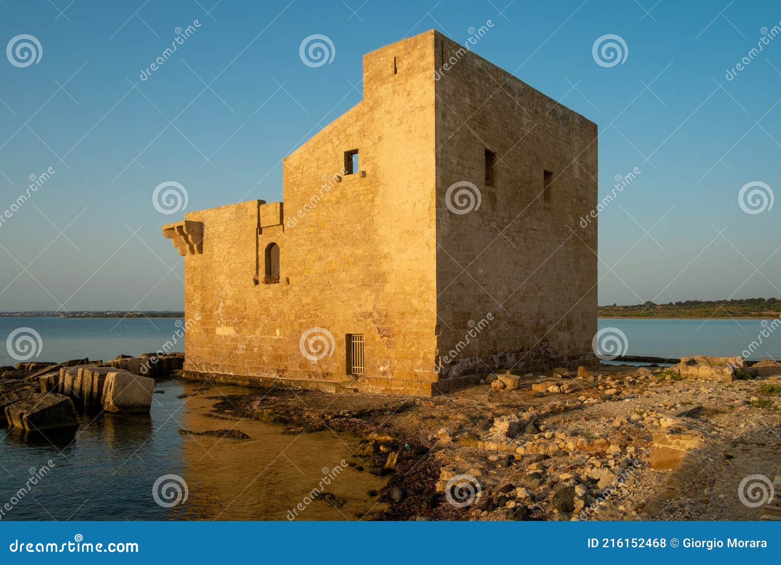 the swabian tower inside the vendicari natural reserve