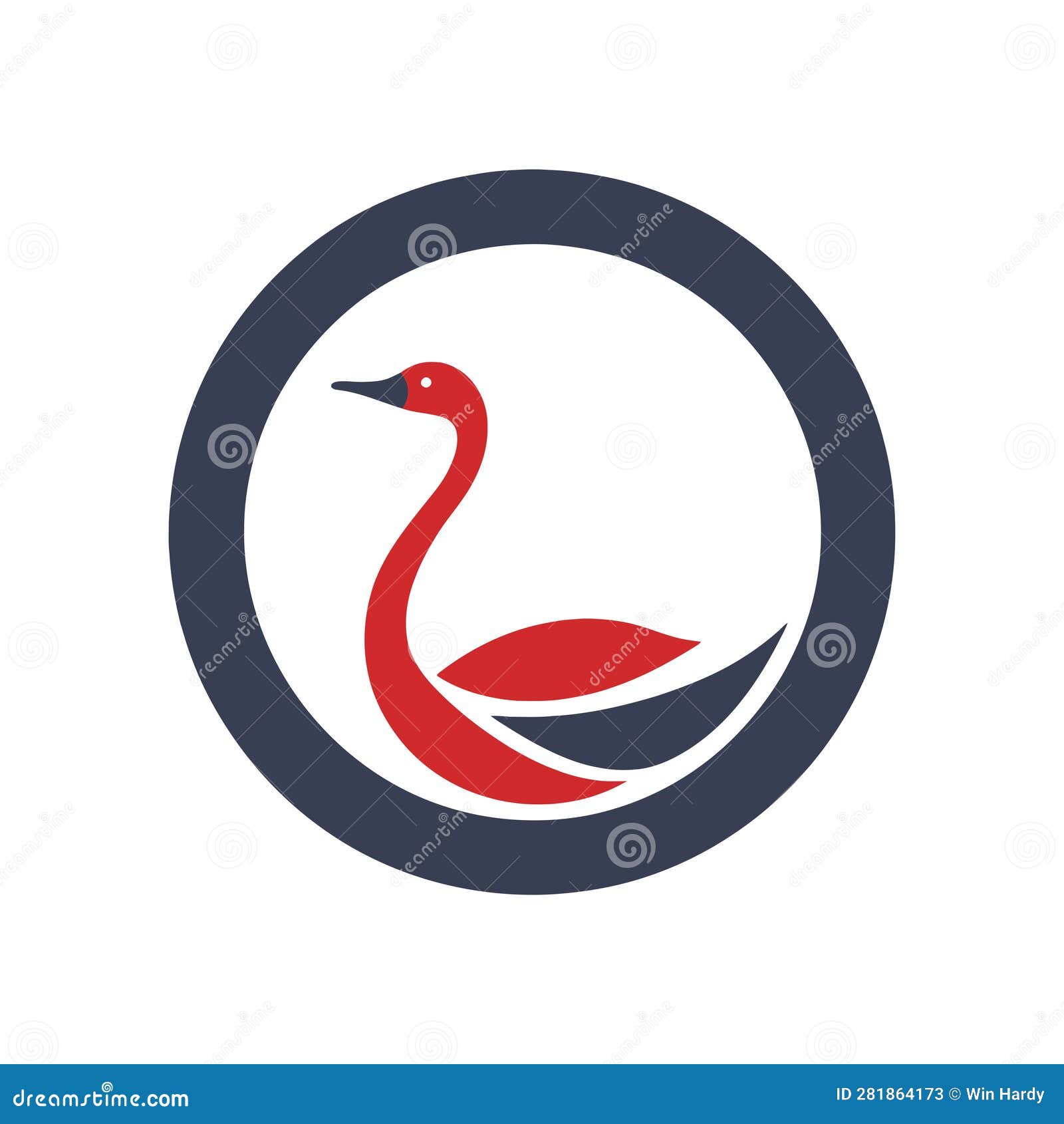 swan animal logo   