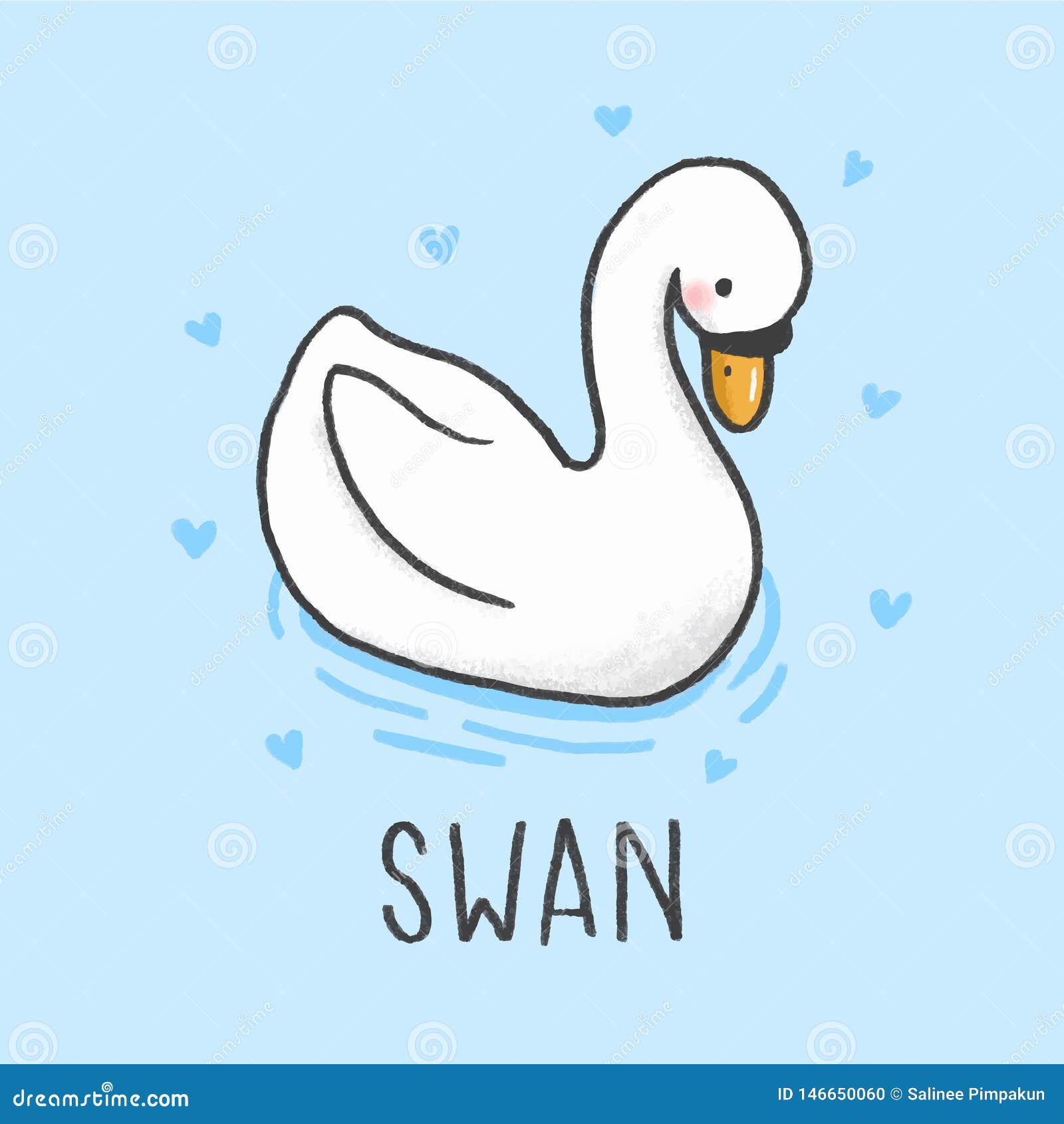 Swan Cartoon Hand Drawn Style Stock Illustration - Illustration of cartoon, design: 146650060 Swan Cartoon Hand Drawn Style Stock Illustration - Illustration of cartoon, design: 146650060