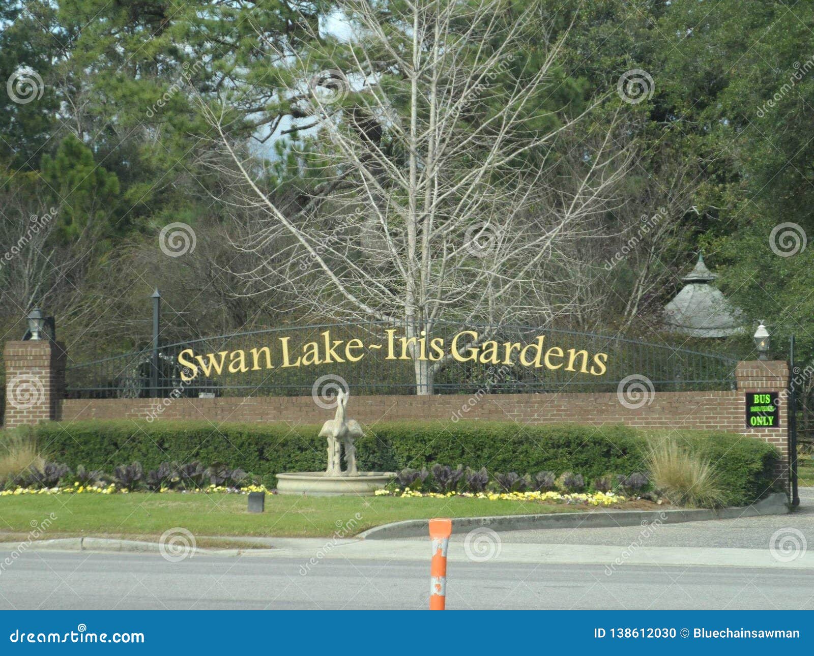 Swan Lake Iris Gardens Signage Editorial Image Image Of Lake
