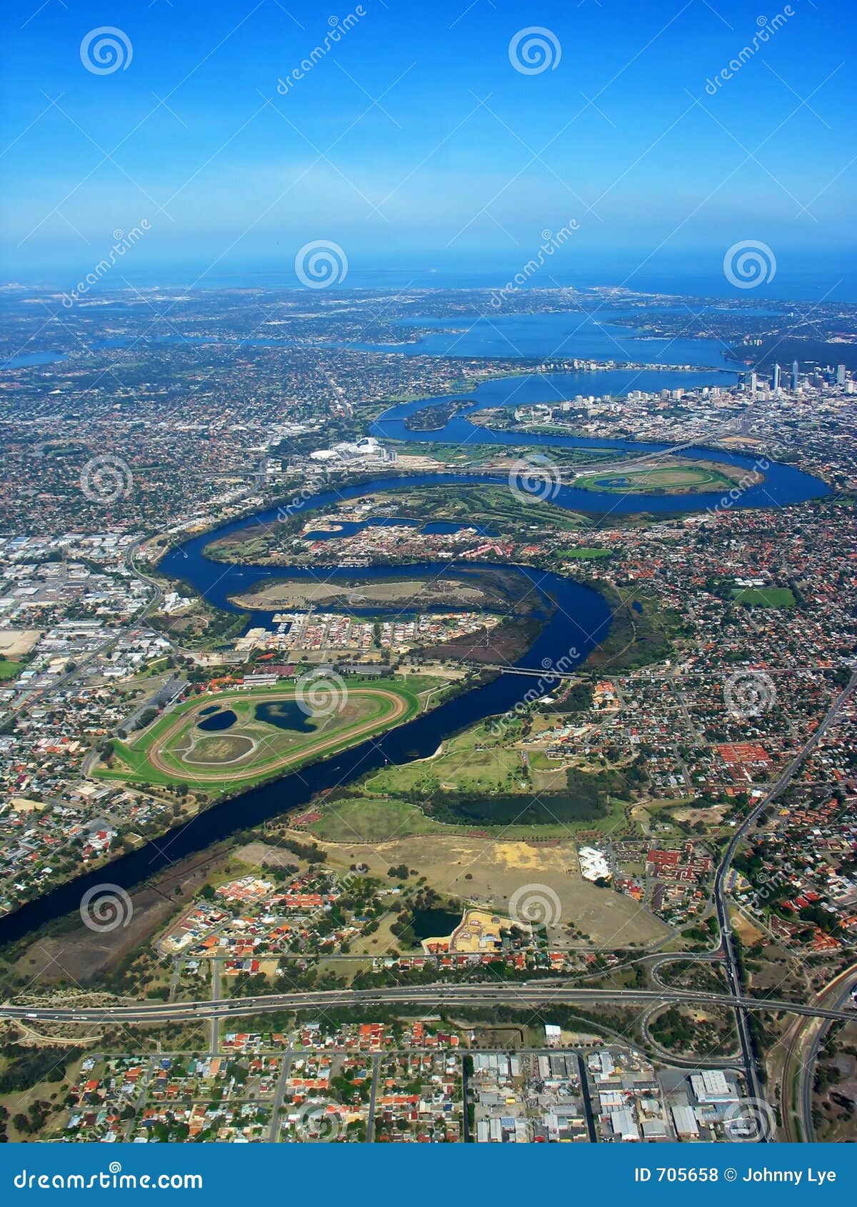swan river aerial view