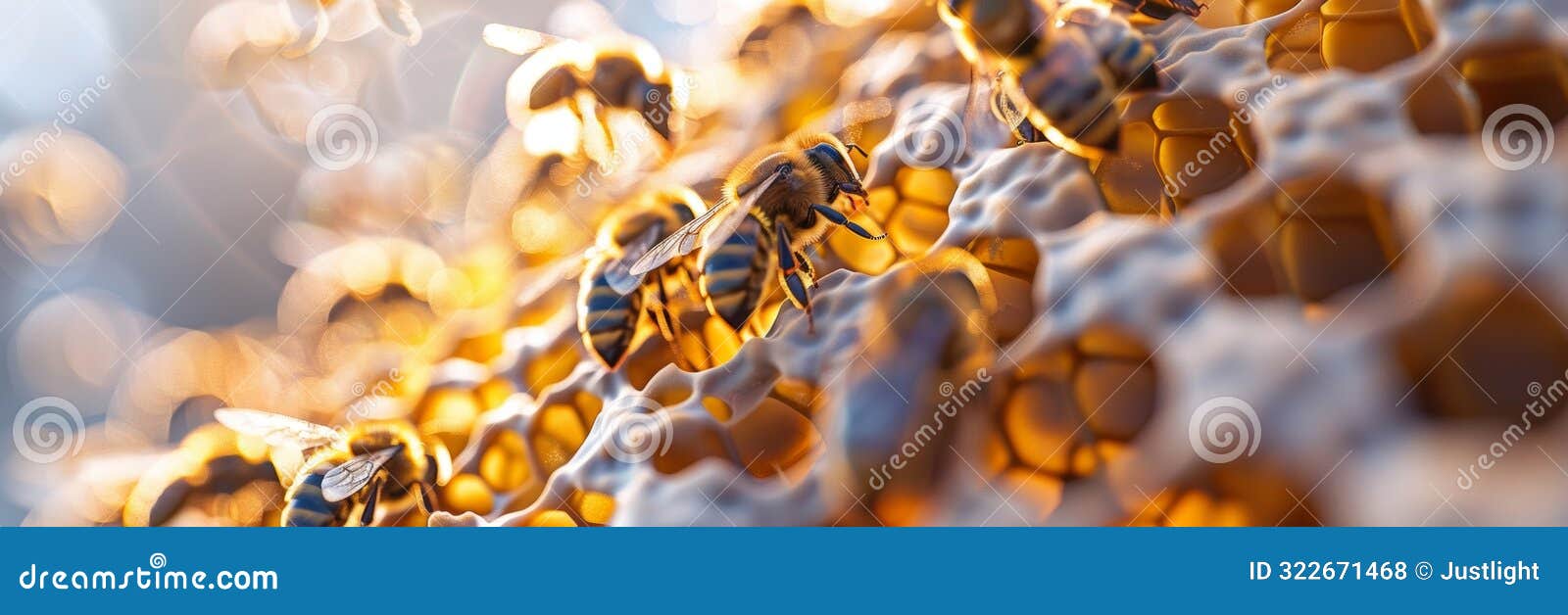 a swarm of bees forming a perfect hexagonal hive showcasing the innate geometric intelligence found in nature