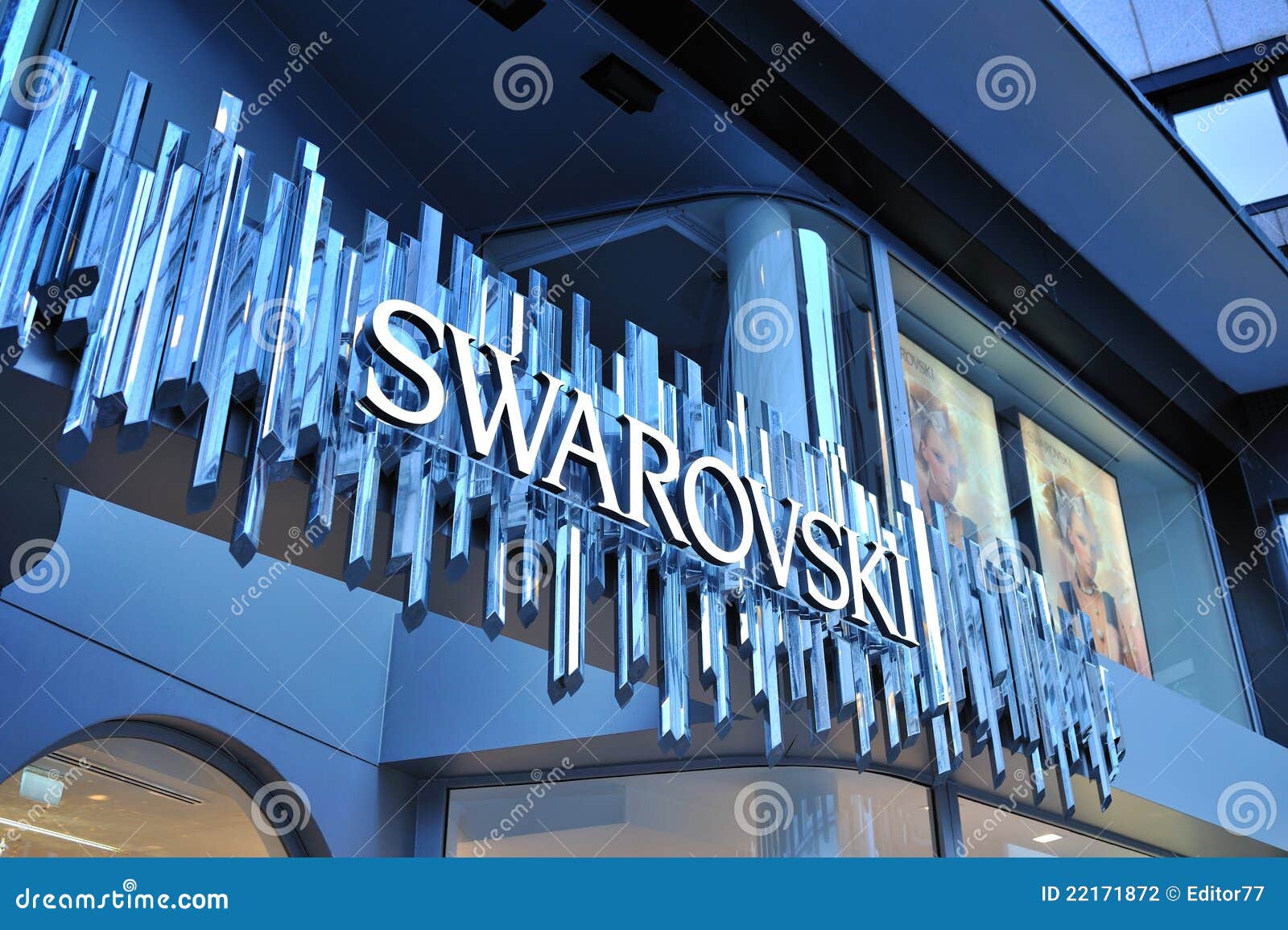 Swarovski logo editorial photography. Image of interior 22171872