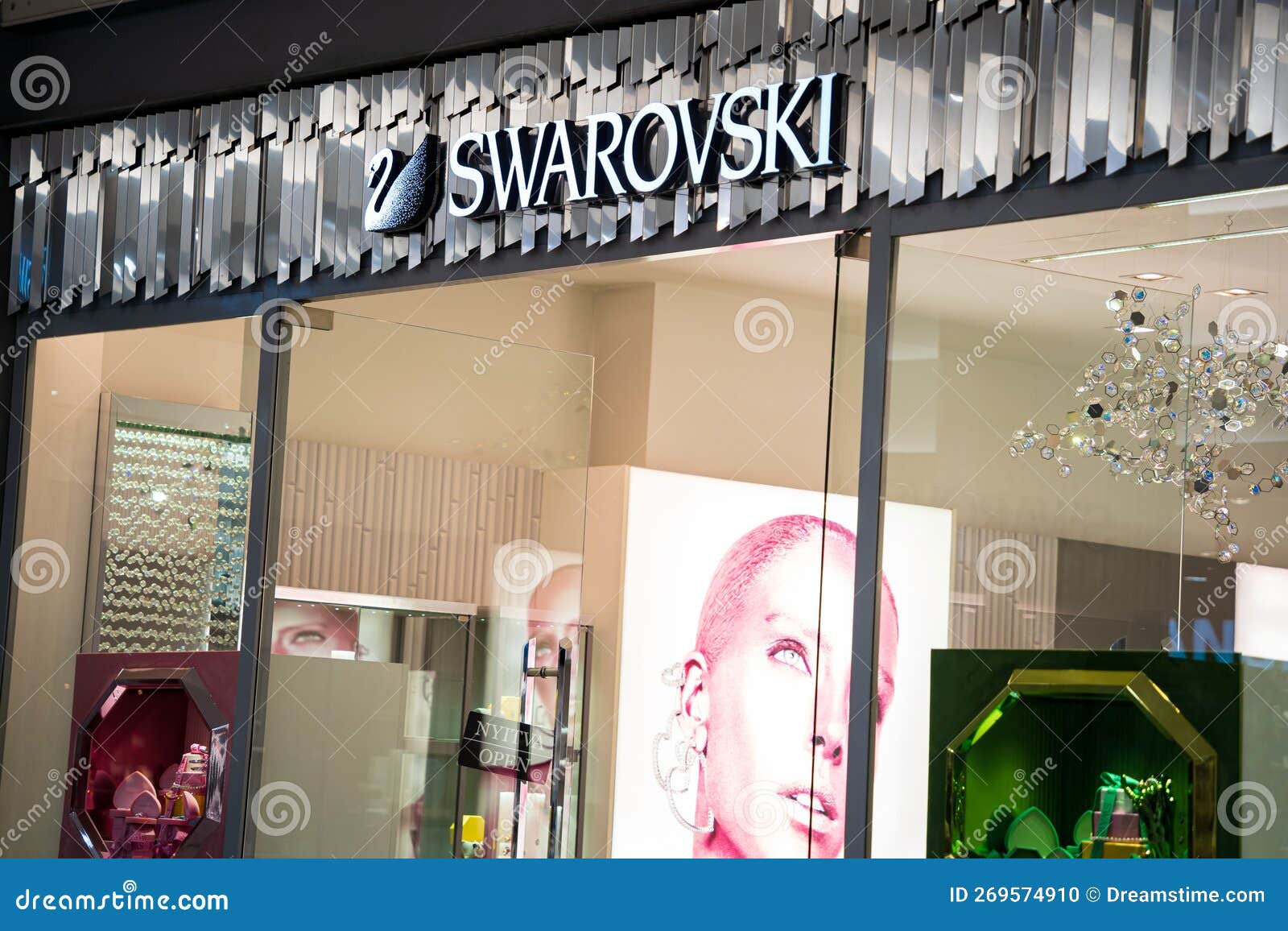 Swarovski store entrance editorial image. Image of swarovski - 269574910