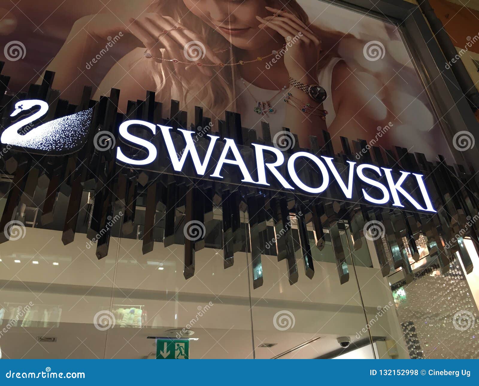 Swarovski store exterior editorial stock photo. Image of miniature ...