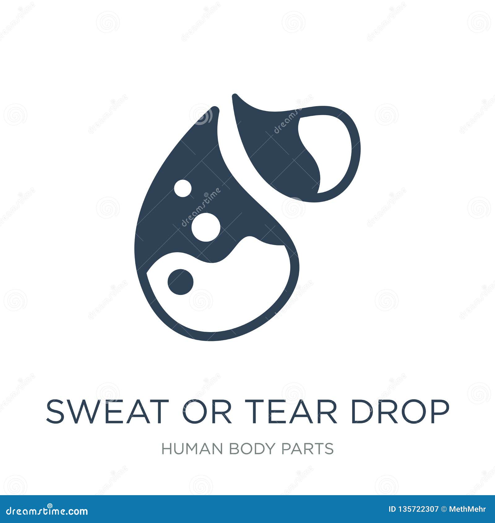 sweat or tear drop icon in trendy  style. sweat or tear drop icon  on white background. sweat or tear drop 