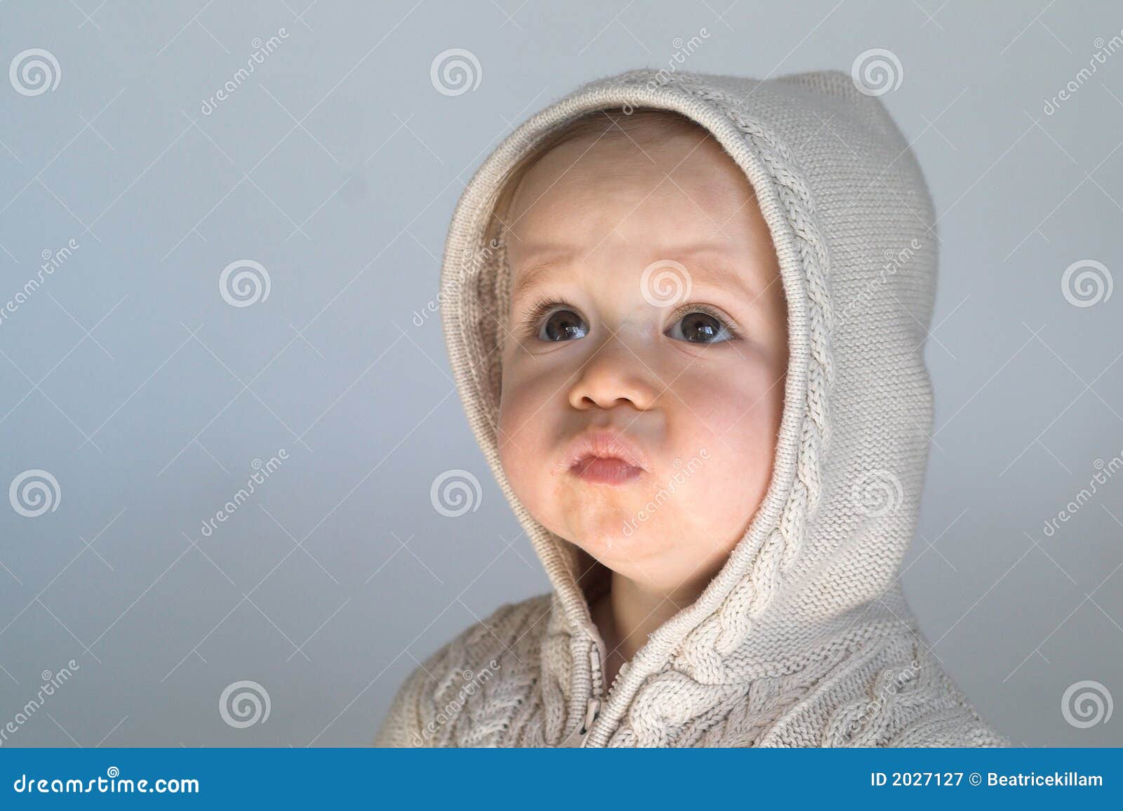 Sweater Baby stock image. Image of gaze, gazing, knit 2027127