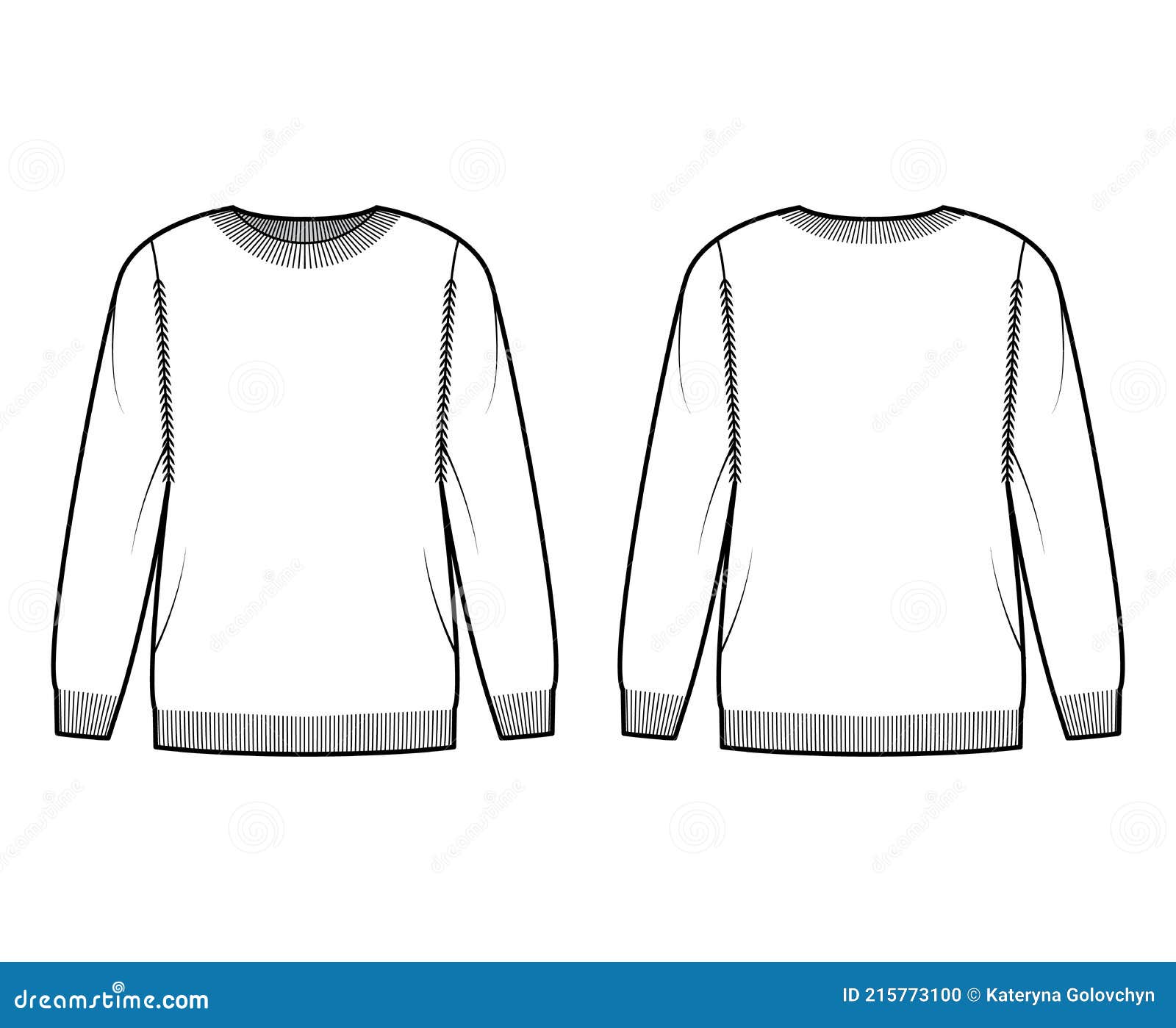 Crew Neck Template Stock Illustrations – 2,721 Crew Neck Template Stock ...