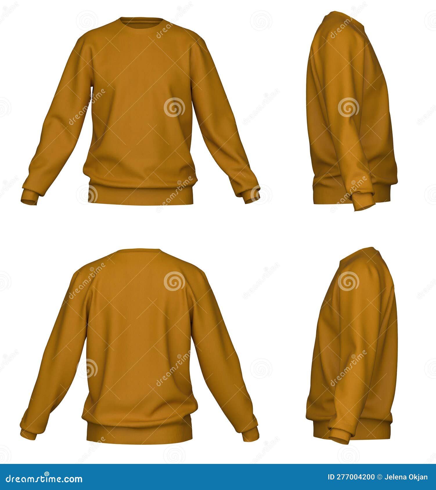 Sweater Template. Sweatshirt Long Sleeve Stock Illustration ...