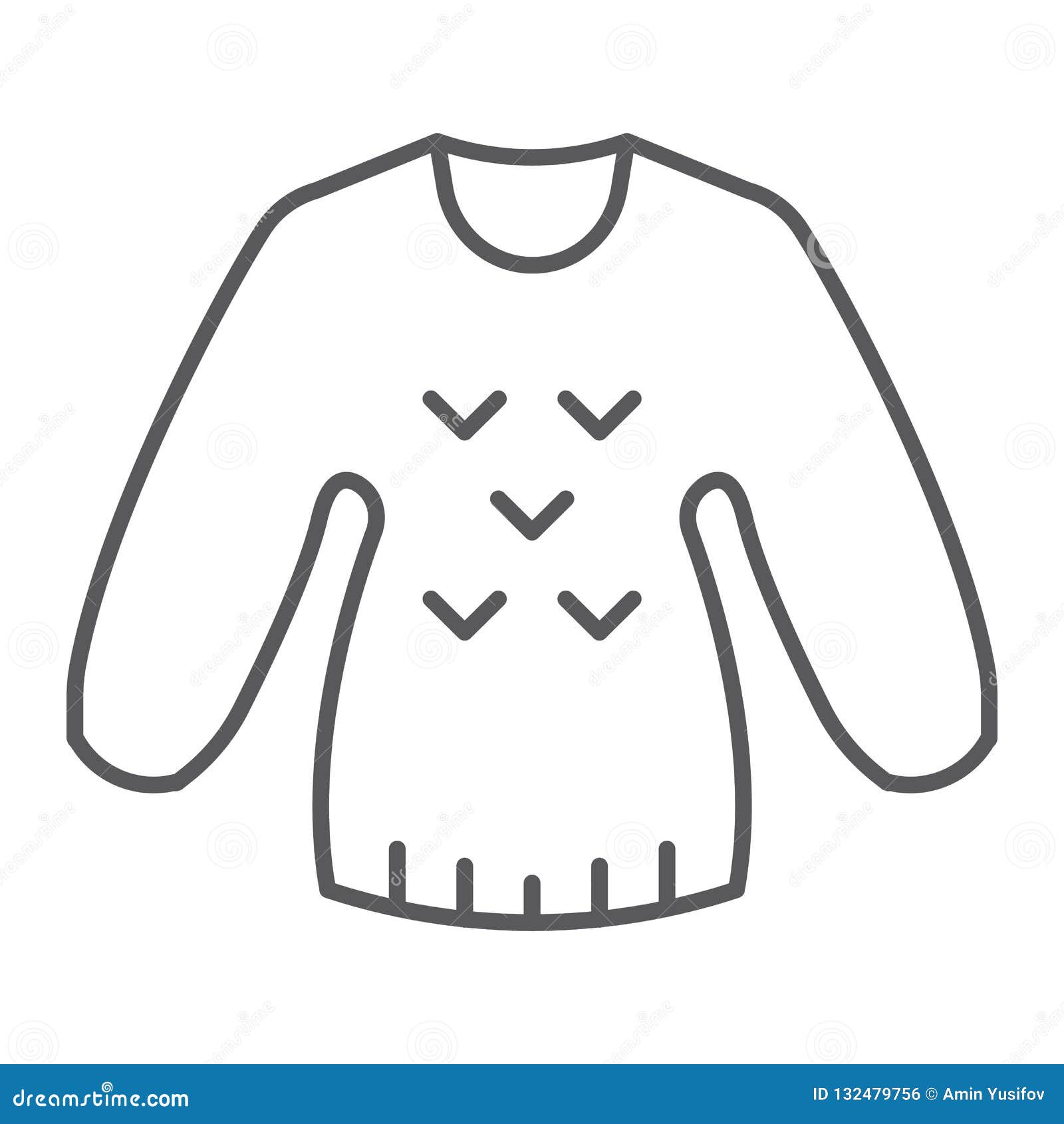 Black and White Sweater Clip Art - Black and White Sweater Image