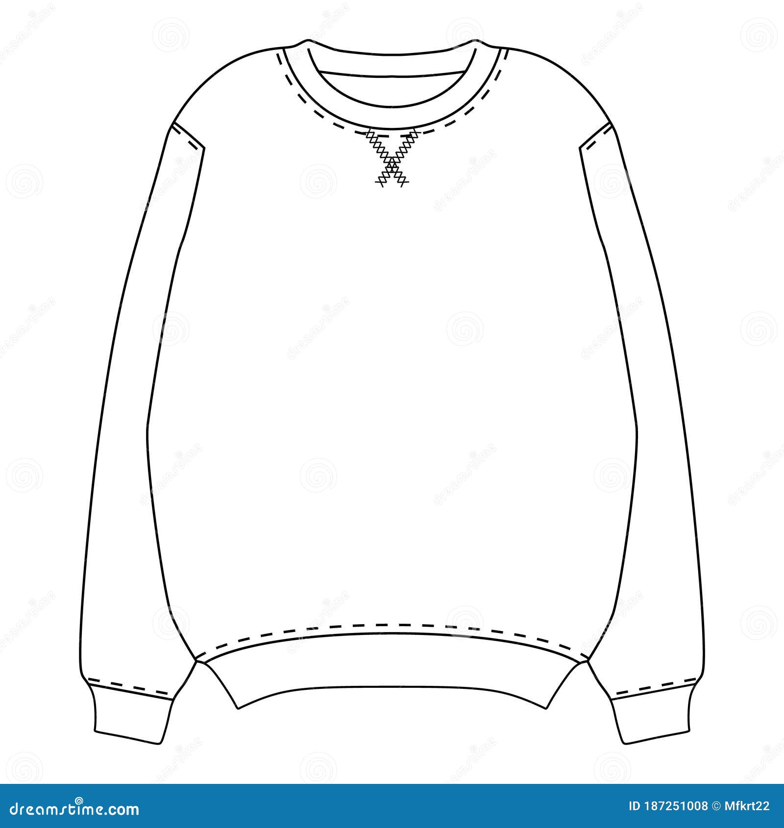 Sweater Template Clip Art Clothing Jacket Stock Vector Illustration Of Model Clothing 187251008