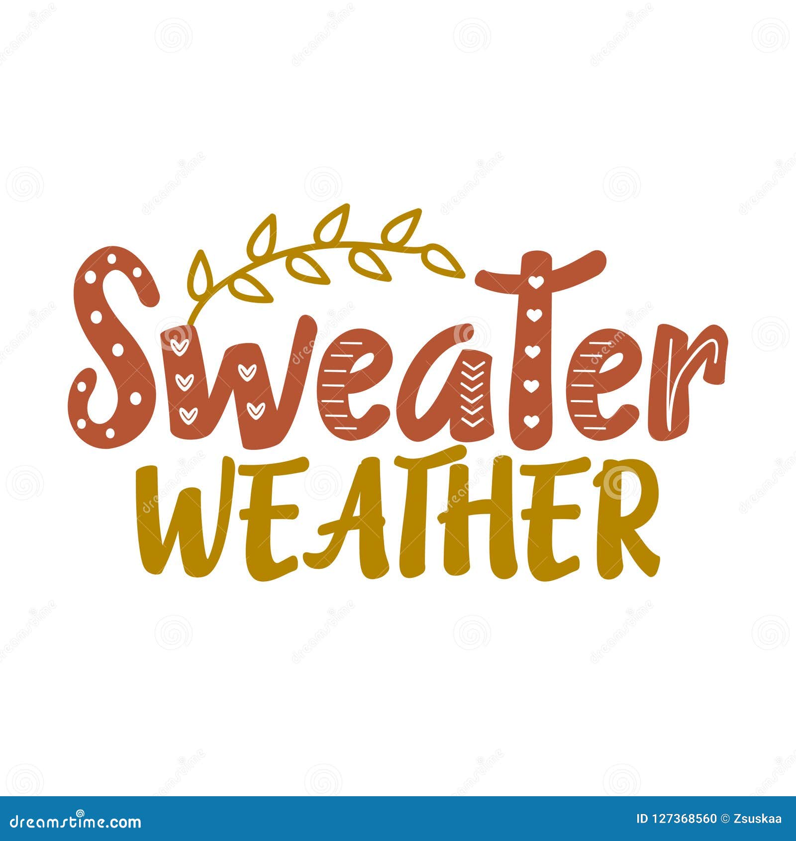 Download Sweater Weather - Hand Drawn Vector Text. Stock Vector ...