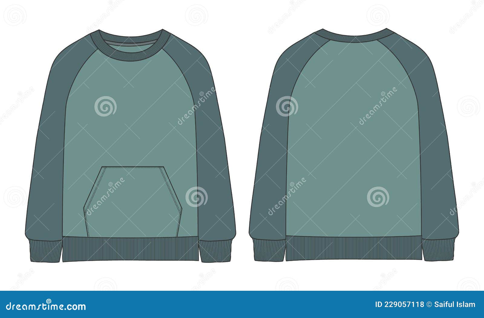 Women Fleece Top fashion flat sketch template. Girls Technical Fashion  Illustration. Sweatshirt Stock Vector Image & Art - Alamy