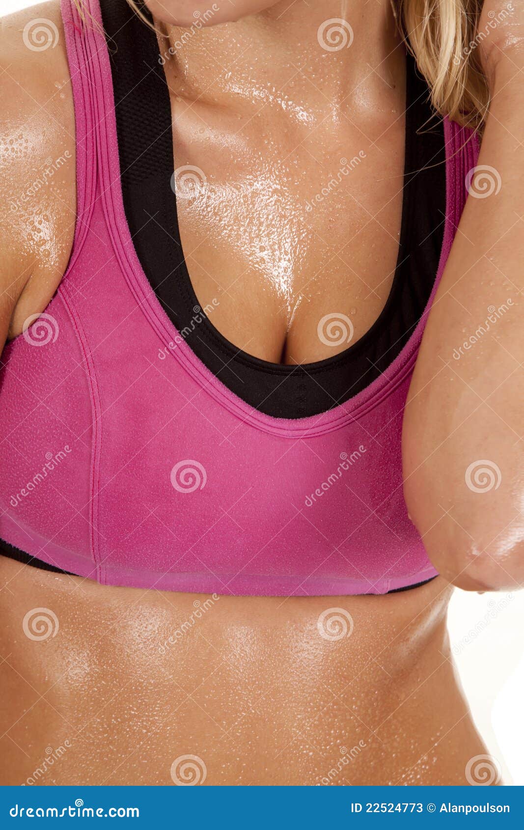 Sweaty woman bust stock image. Image of person, curves - 22524773