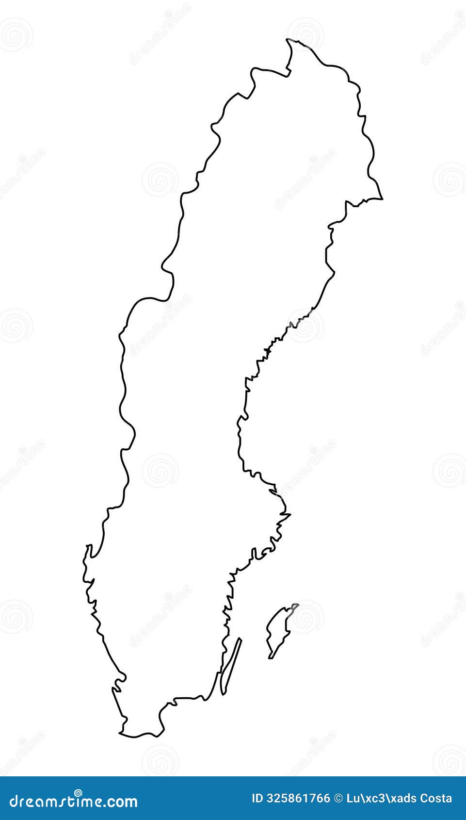 Sweden outline map stock vector. Illustration of abstract - 325861766
