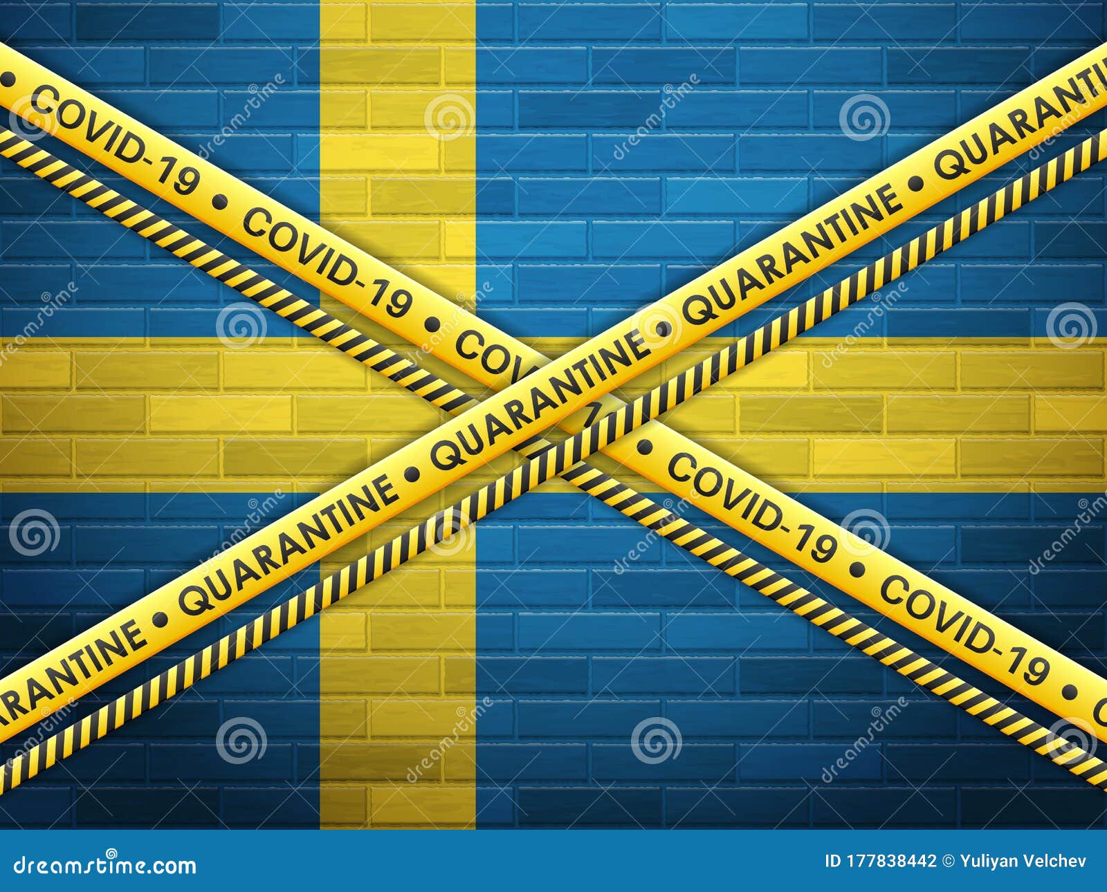 Sweden in quarantine stock vector. Illustration of medical 177838442