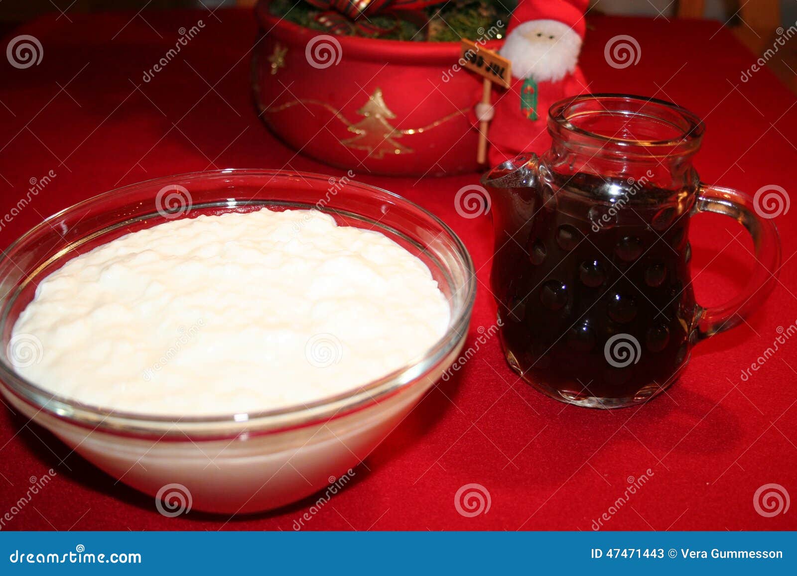 Swedish Christmas Dessert Rice A La Malta Stock Image Image Of Cream Claus 47471443