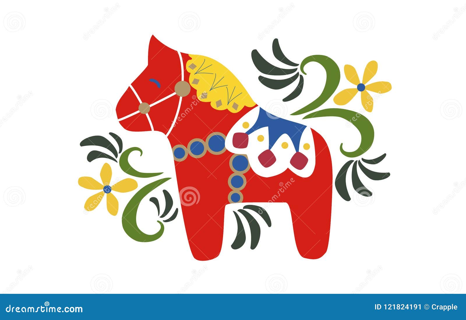 swedish folk art dala horse