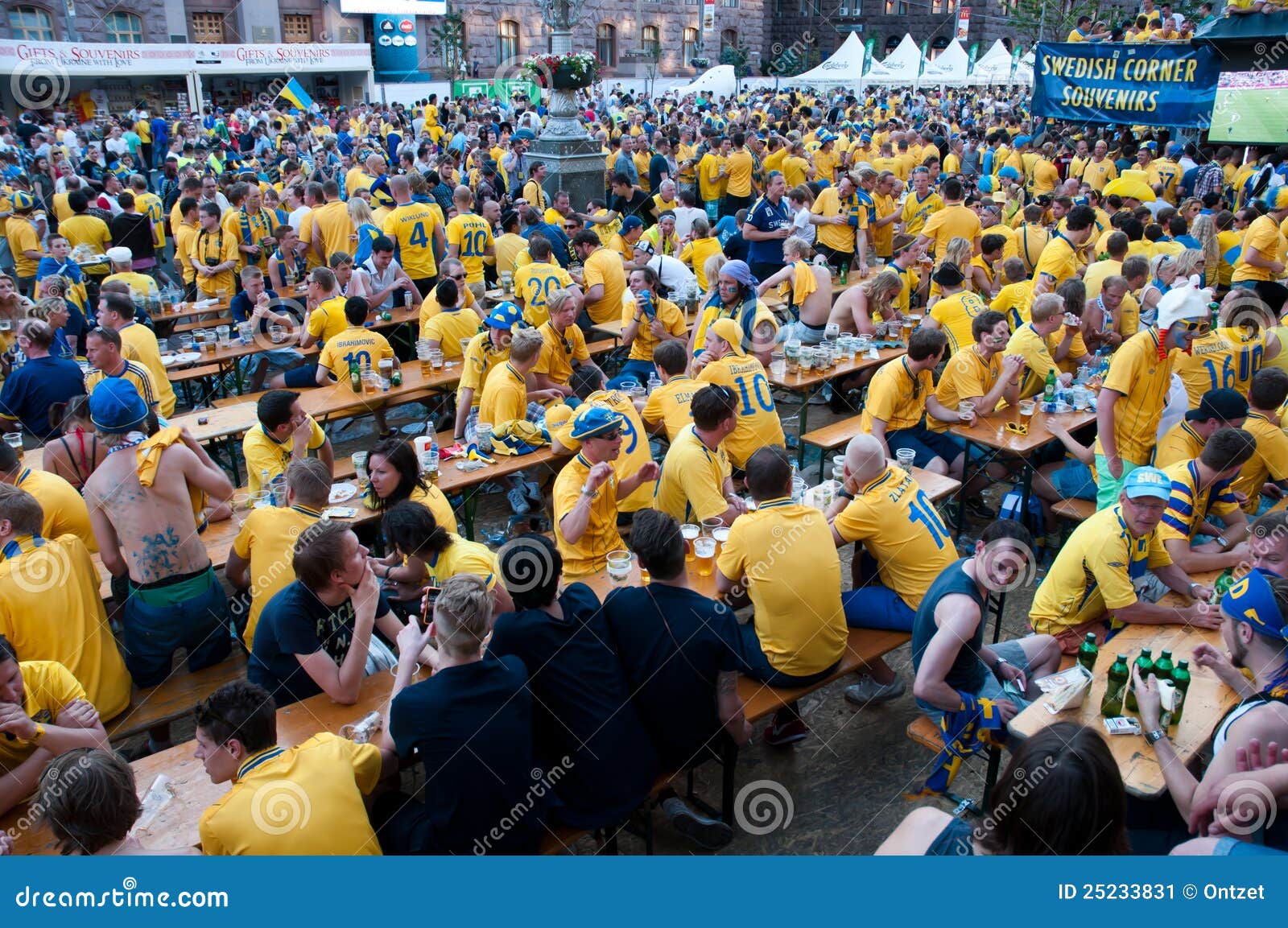 Swedish Football Fans On Euro 2012 Editorial Photo Image Of