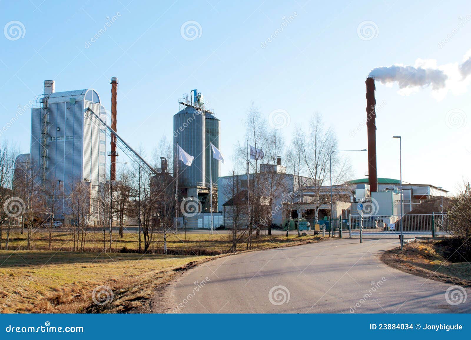 Swedish heating factory stock photo. Image of chemical 23884034