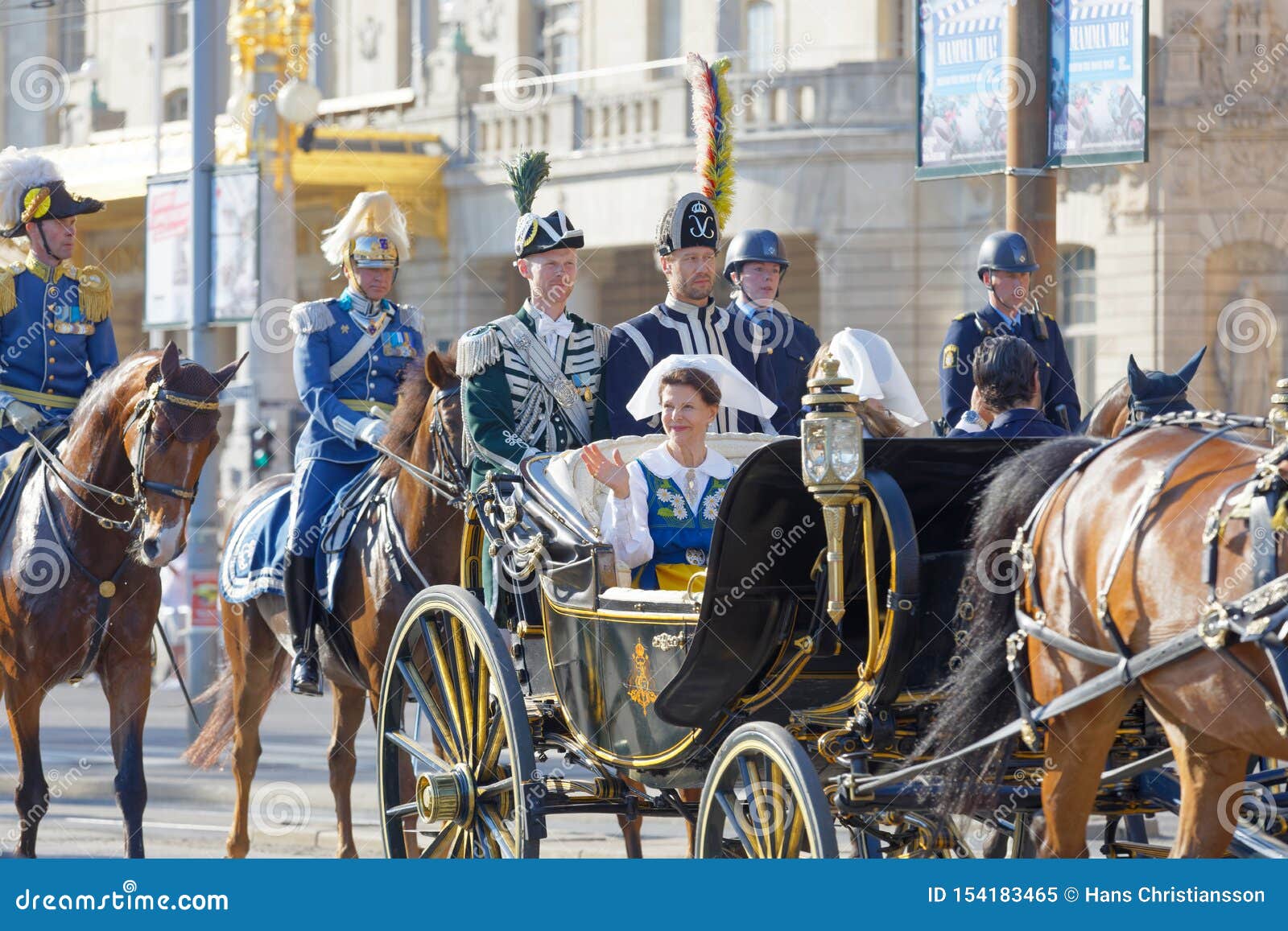 Stockholm-monarchia *** ORIGINAL POSTCARD *** Regina Silvia-Bernadotte-nobiltà-Royal 