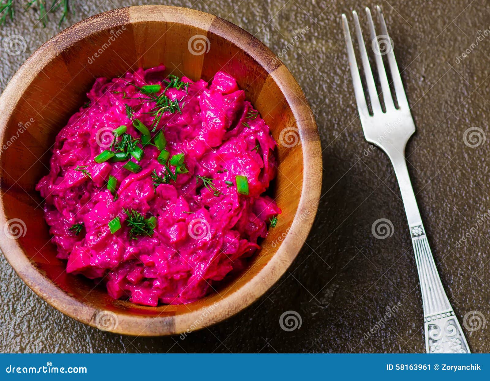 The Swedish Salad from a Herring and Beet Stock Image Image of salad