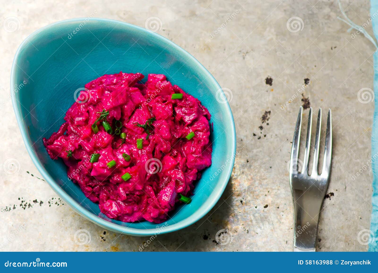 The Swedish Salad from a Herring and Beet Stock Photo Image of