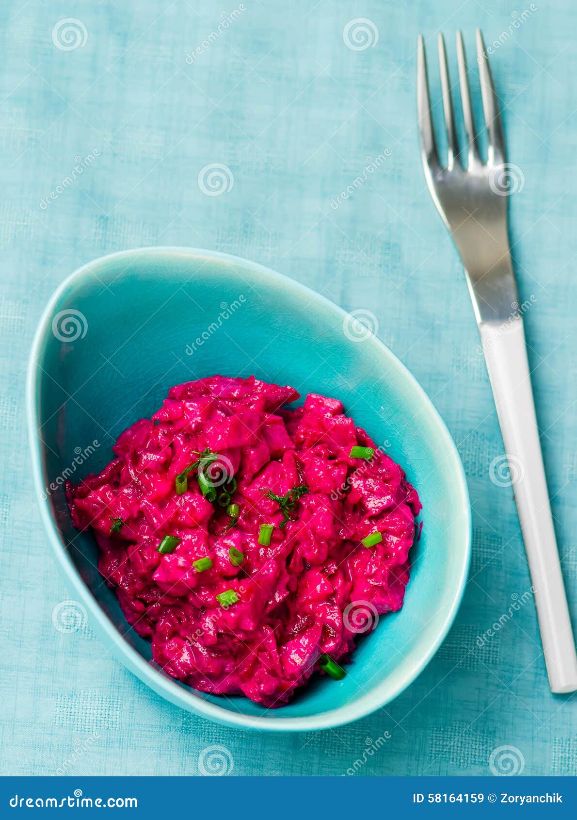 The Swedish Salad from a Herring and Beet Stock Image Image of