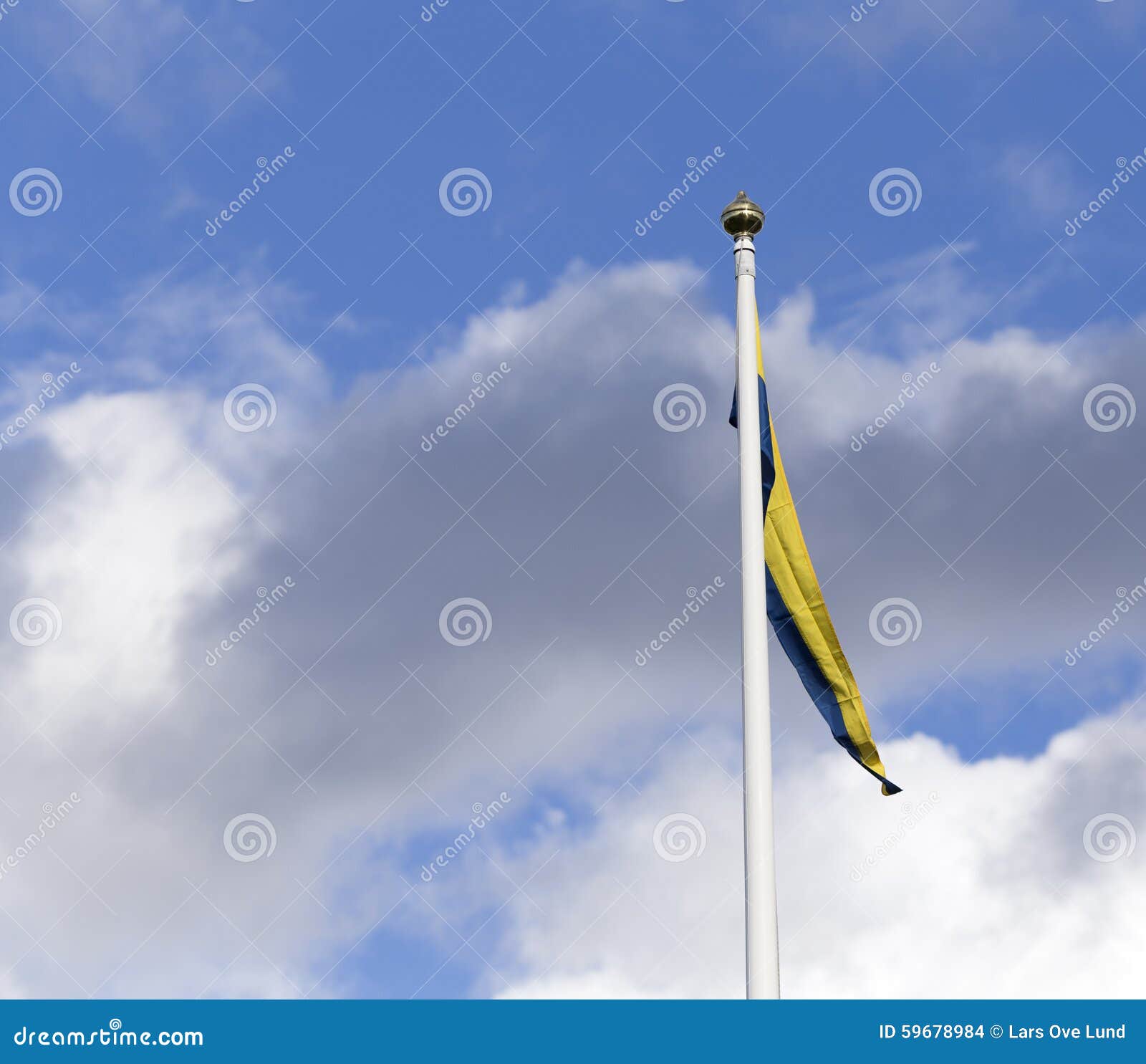 Swedish streamer stock photo. Image of places, pole, clouds 59678984