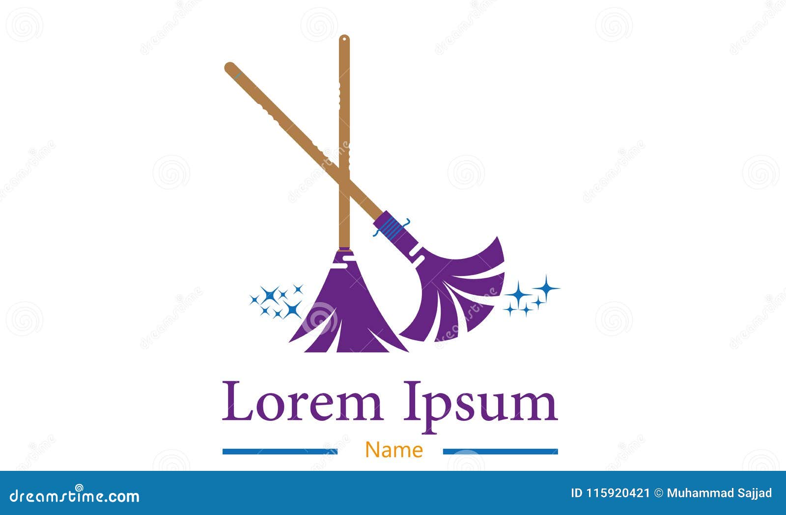 Sweeper Logo Design Cleaning and Maintenance Logo and Vector Template