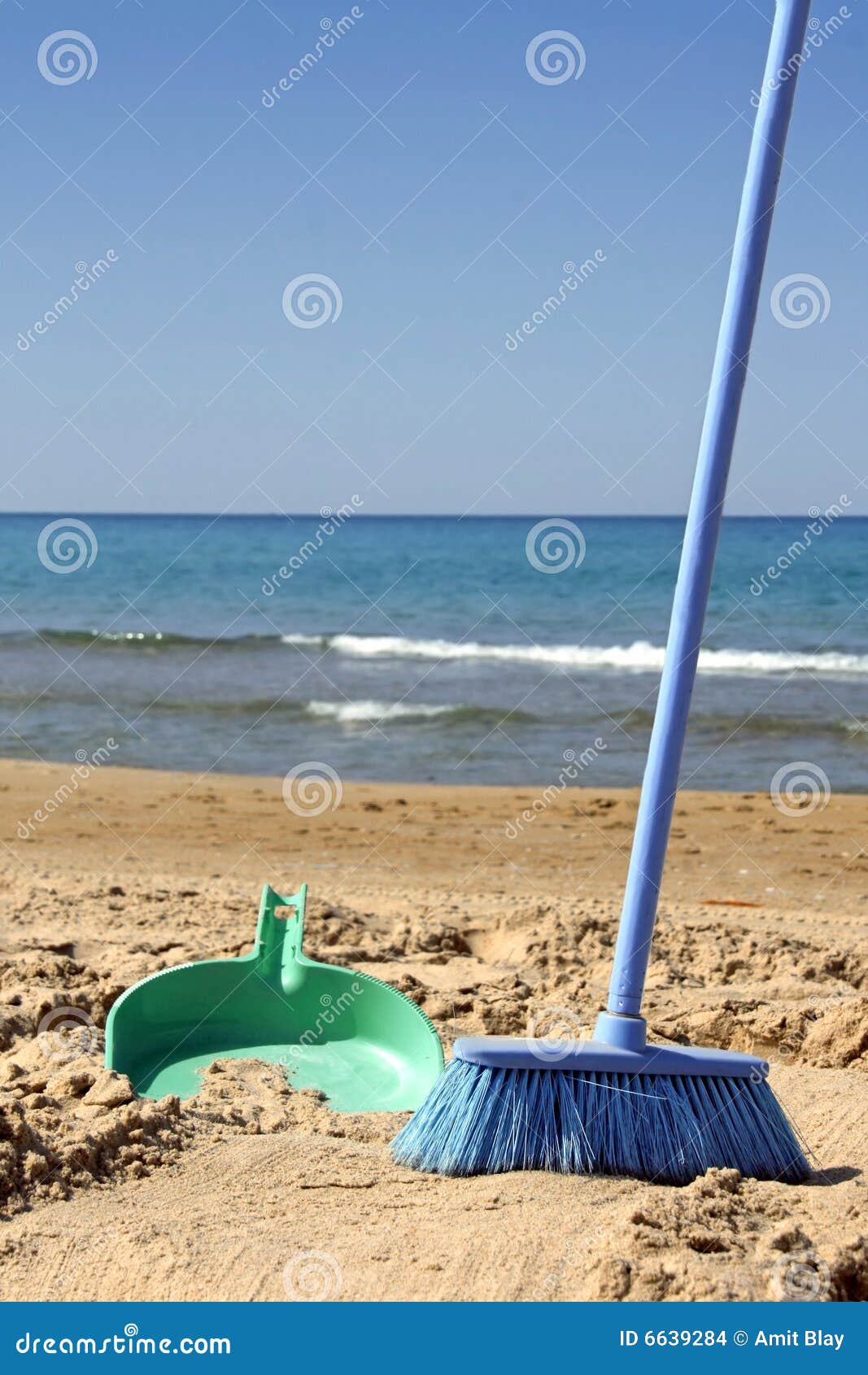 sweeping the beach (irony)