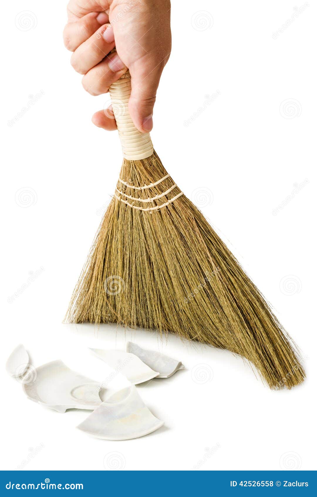 Sweeping broken plate stock photo. Image of human, cleaning 42526558
