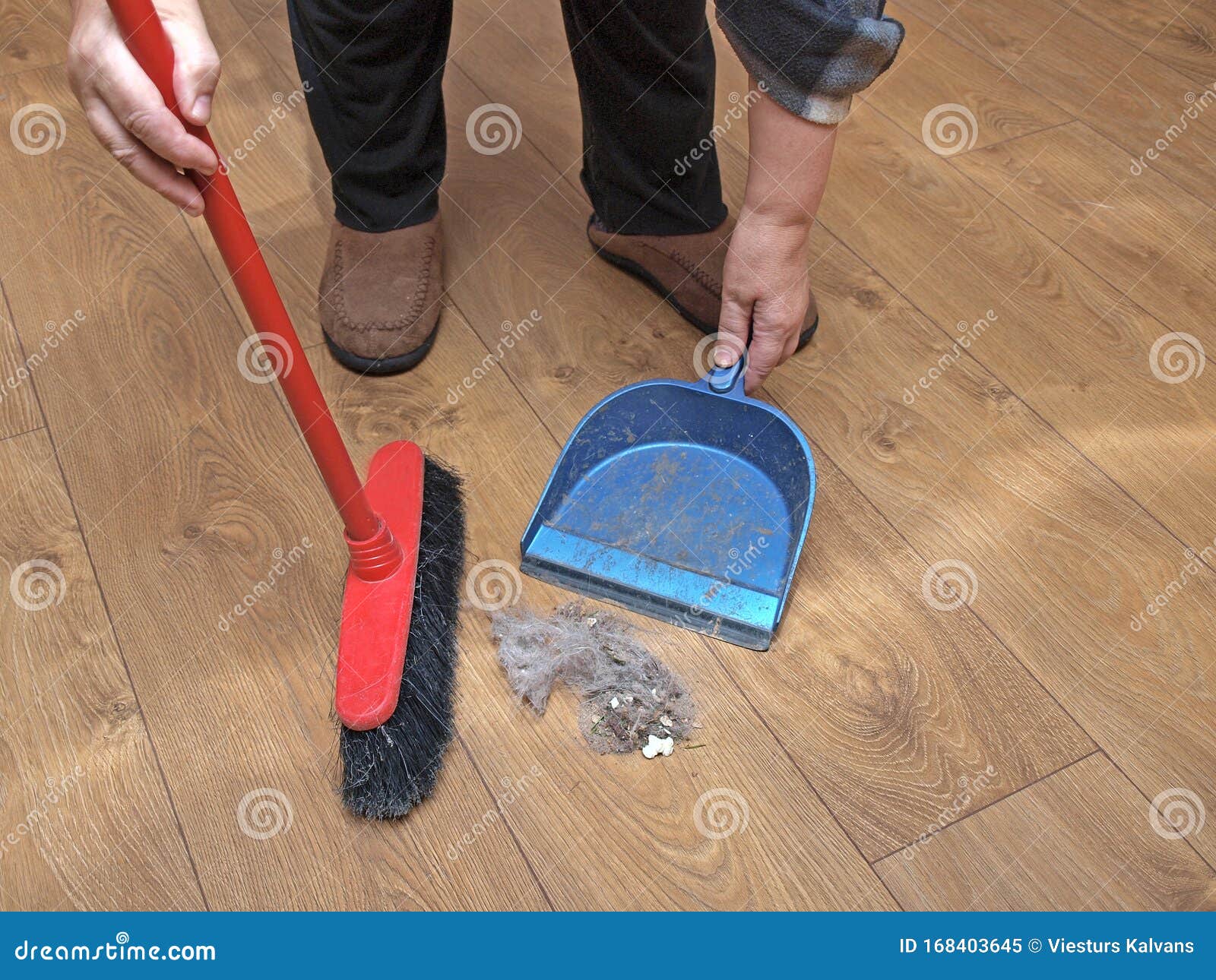 Sweeping floor stock image. Image of broom, stack, refuse - 168403645