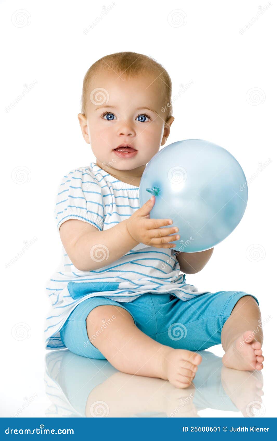 Sweet baby with balloon stock image. Image of small, plays 25600601