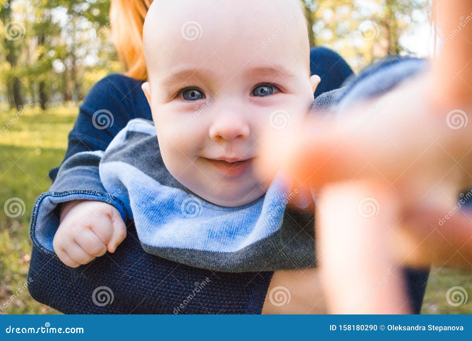 Cute Kid with Blue Eyes in Blue Sweater Stock Photo - Image of little ...
