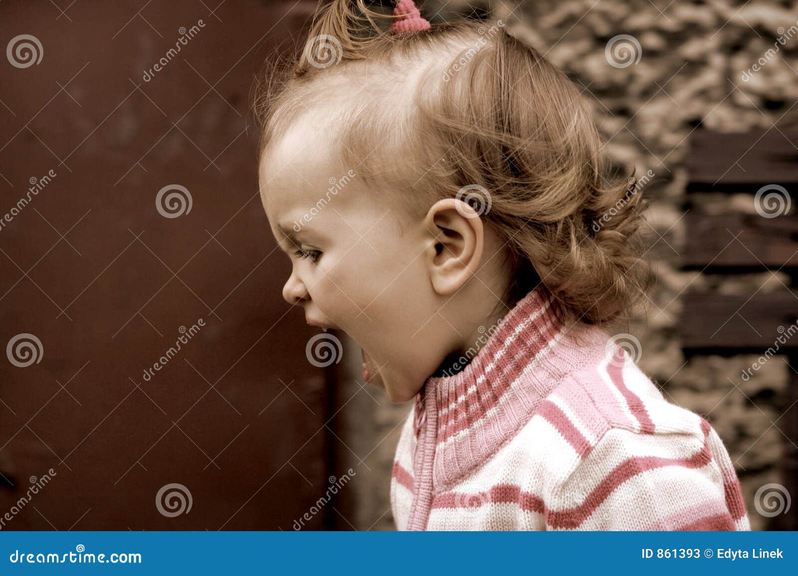 Sweet baby girl stock image. Image of pretty, girl, mouth 861393