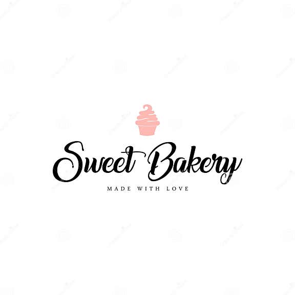 Sweet Bakery and Dessert Logo, Sign, Emblem, Flat Vector DesignBakery ...