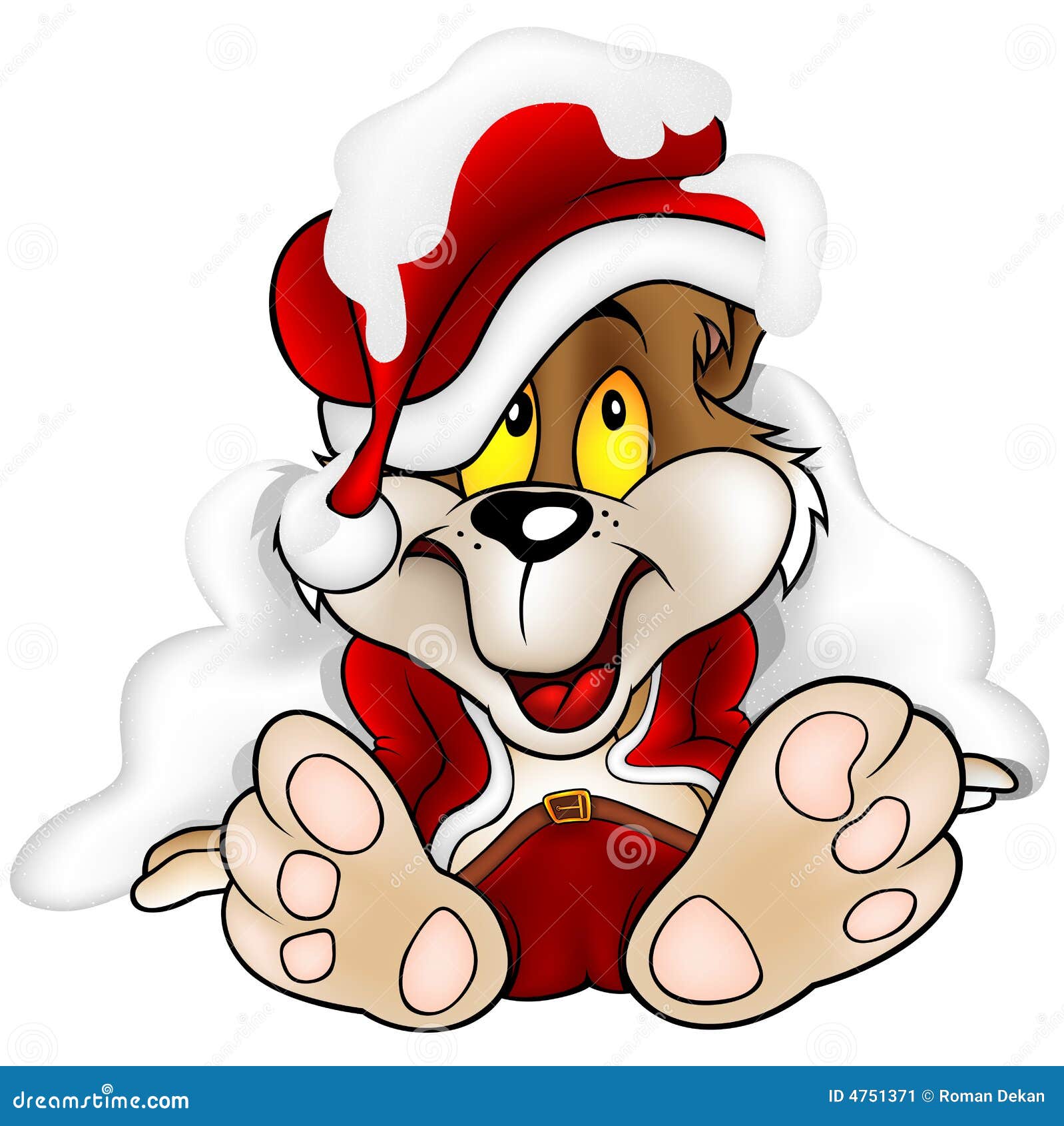 Sweet Bear as Santa Claus stock vector. Illustration of cartoon 4751371