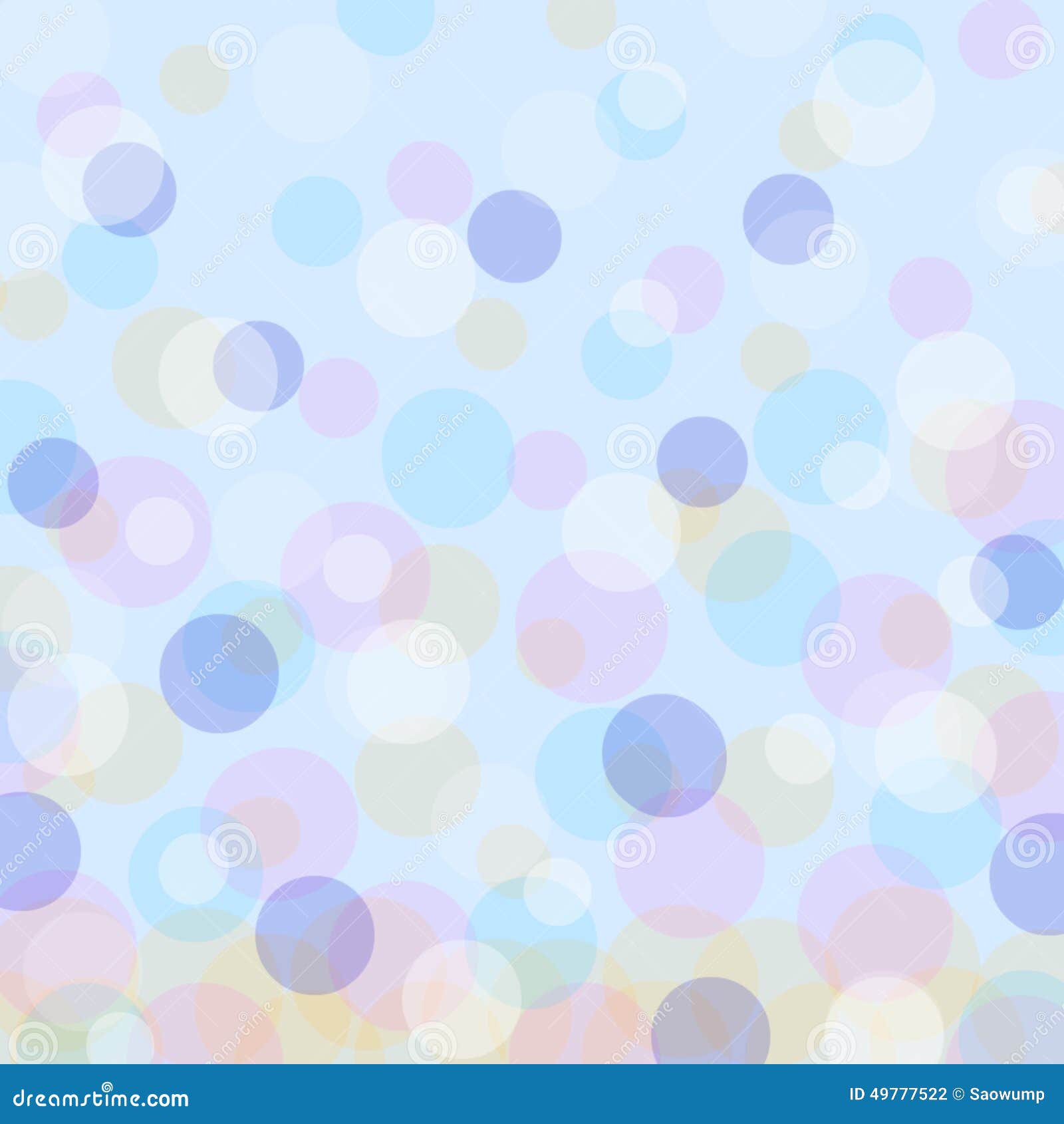 Sweet Bubble Bokeh Light Blue Background Stock Illustration