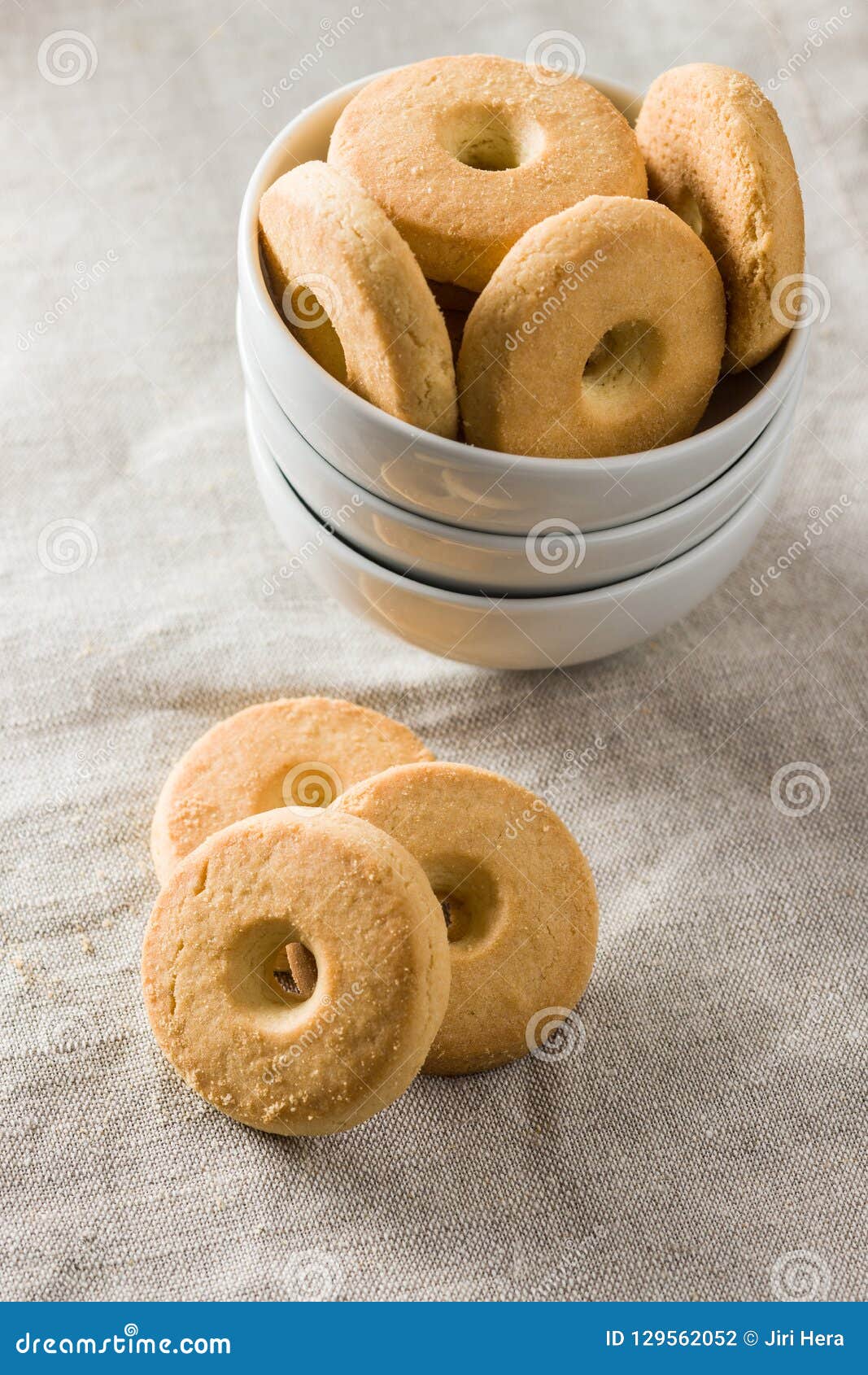 Sweet buttery biscuits. stock photo. Image of crumbs 129562052