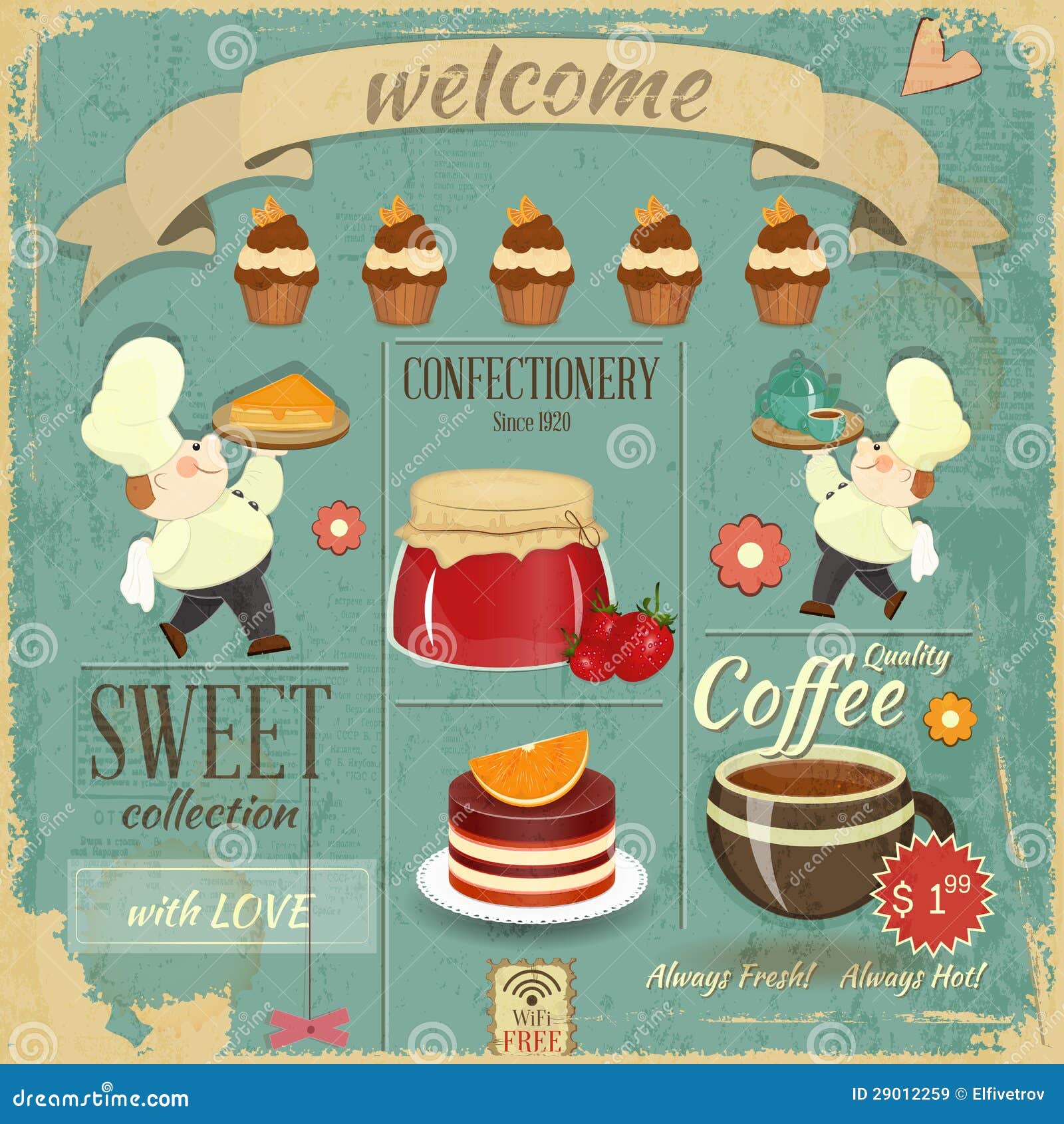 Sweet Cafe Menu Retro Design Royalty Free Stock Images ...