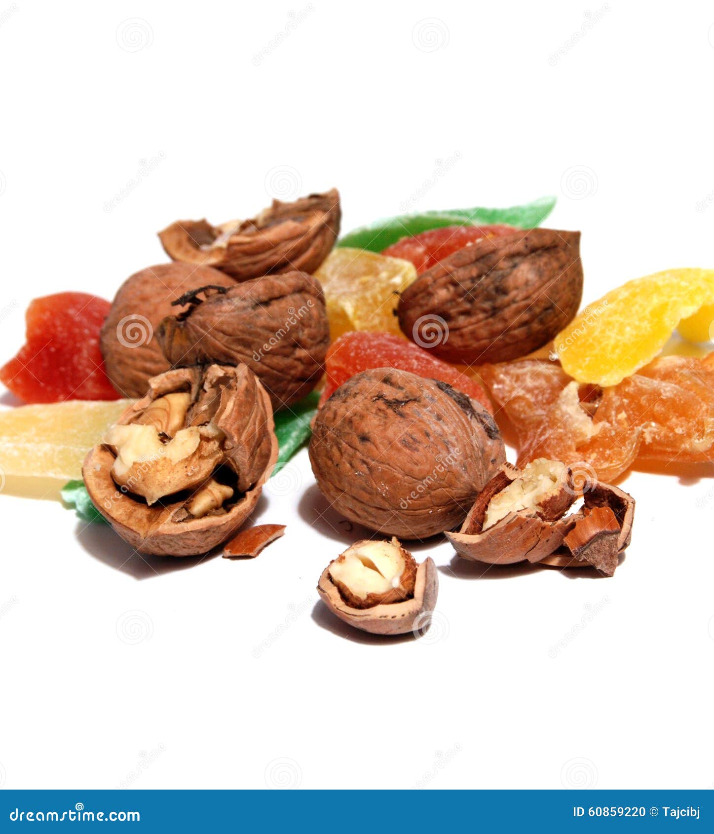 Sweet Candied Fruit and Nuts Stock Photo Image of nuts, sweets 60859220