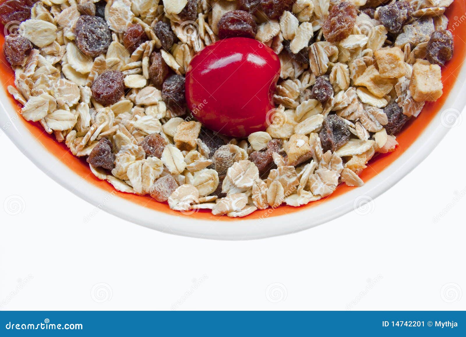 Sweet cherry in muesli stock image. Image of corn, flake 14742201