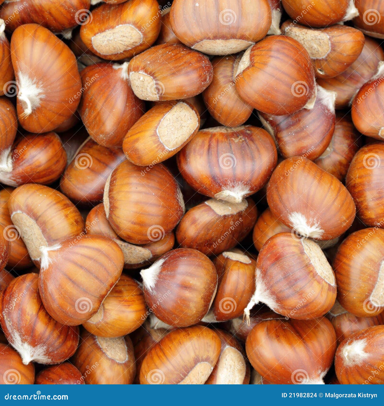 sweet chestnuts - marron - as background