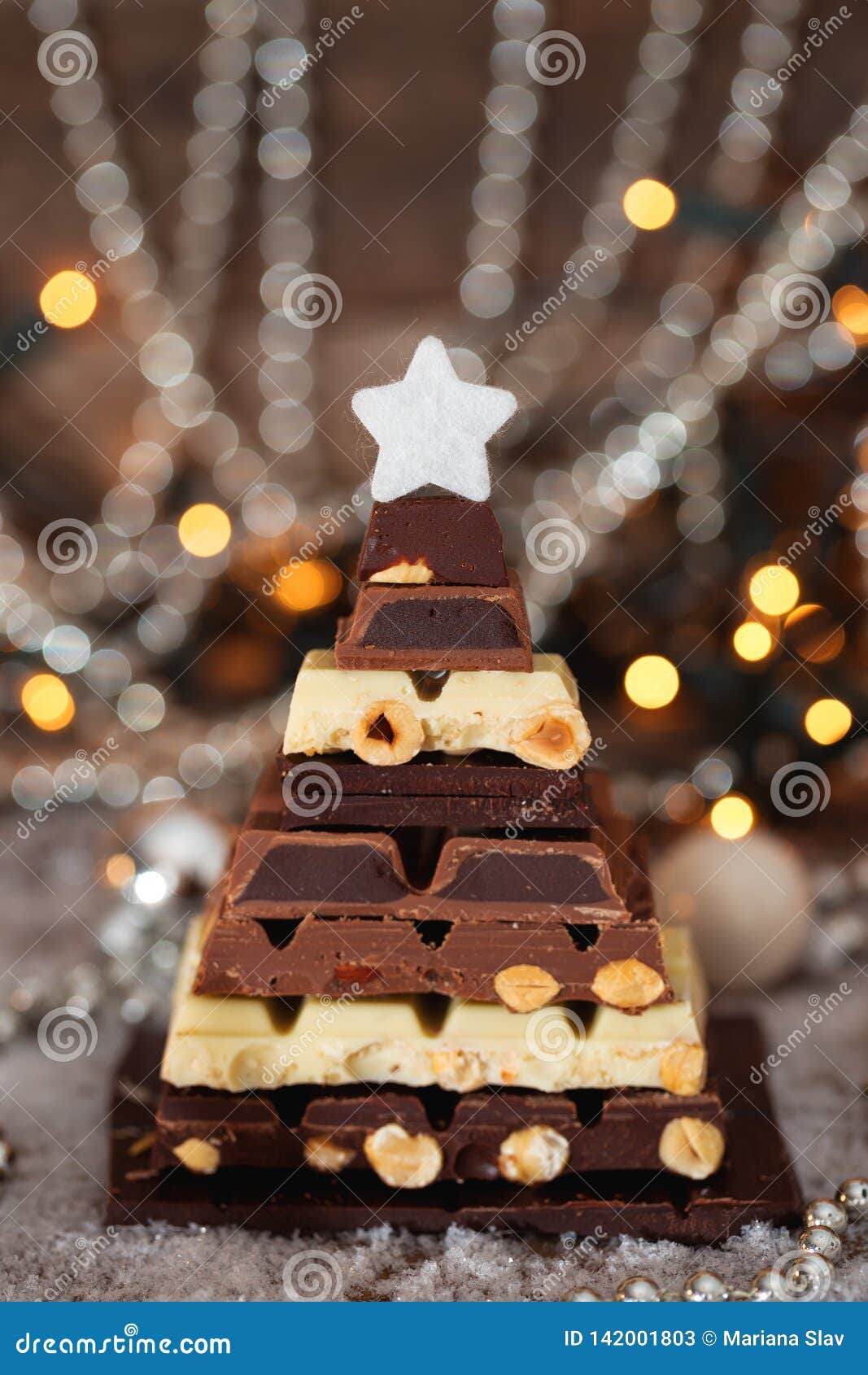 Sweet Christmas Tree. Chocolate Christmas Tree Stock Image Image of