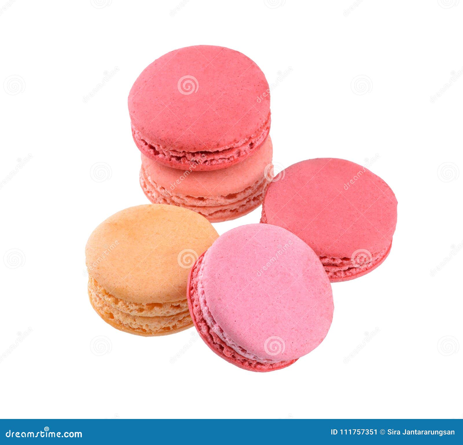 Sweet and Colourful French Macaroons or Macaron, Dessert Isolate Stock ...